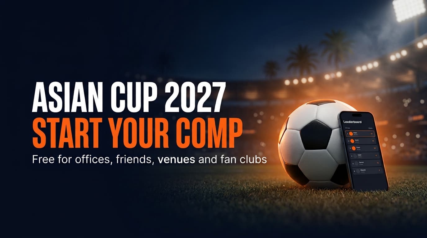 AFC Asian Cup 2027 Tipping: Run a Free Predictor for Your Office, Friends or Venue